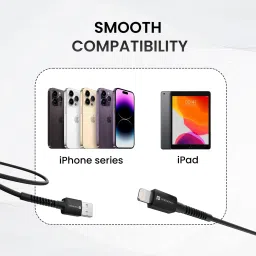 Portronics Lightning Cable 3 A 2 m Konnect X Nylon Braided Fast Charging and Data Sync image 4