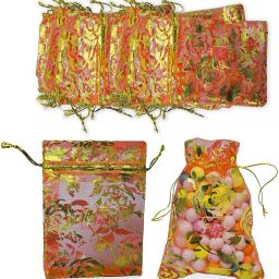 Women Gold, Orange Potli-image-12