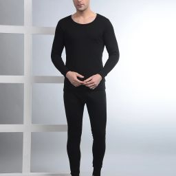 Force NXT Force NXT Men U Neck Top & Pyjama Thermal Set White Men Top Thermal-image-5