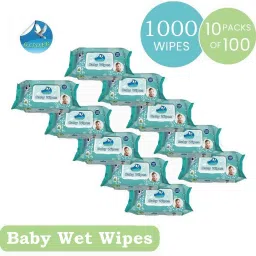 Baby Wipes | 100 Pcs/Pack| Soft | Aloe Vera & Vitamins (Pack of 10) 1000 Wipes-12