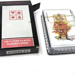 Waterproof Playing Cards/ Tash Patti in Plastic Case (Multicolor)-23