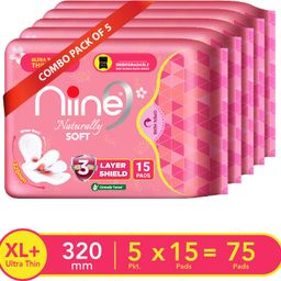 niine Naturally Soft Ultra Thin XL+ SUPER SAVER Sanitary Napkins Sanitary Pad-picture-40