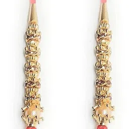 Designer Latest_O2028 Gold Finish Rakhi, Chawal Roli Pack Set-4