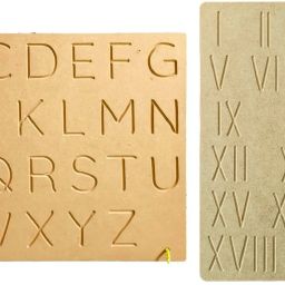Wooden Tracing Board for Kids (Roman Number & Capital ABC) (Set of 2)-16