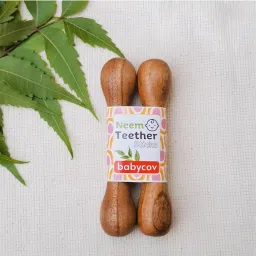 Neem Wood Teethers for Baby Set of 1 for 3 Months Baby. (Teether Stick Ring) Teether-10