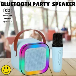 TRUWEL K12 (PORTABLE BLUETOOTH DESKTOP SPEAKER)With Karaoke Mic RGB Light, HD SoundE415 10 W Bluetooth Laptop/Desktop Speaker-image-84