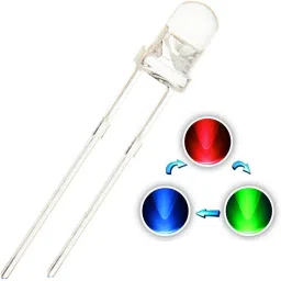 100 Pieces 5mm RGB Super Bright Fast-Slow Flashing TransparentLED Red Green Blue Electronic Components Electronic Hobby Kit-13