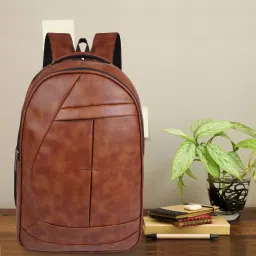 Large 32 L Laptop Backpack Classic Vegan Leather Office College School Laptop Shoulder Unisex Backpack-image-5
