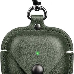 KHR Leather Press and Release Headphone Pouch For AirPods 4 and AirPods 4 (2024) LED Visible Leather Case-picture-20