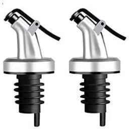Oil Bottle Cap Dispenser Pourer Leak-Proof Pour Spouts for Kitchen(02 pcs) Plastic, Stainless Steel Bottle Stopper-image-8