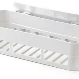 Self Adhesive Multi-Purpose Wall Hanging BATHROOM floating Shelf (PACK OF 1) Plastic Wall Shelf-image-19