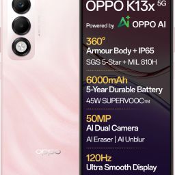 K13x 5G 6000mAh and 45W SUPERVOOC Charger & AI (Sunset Peach, 128 GB)-image-71