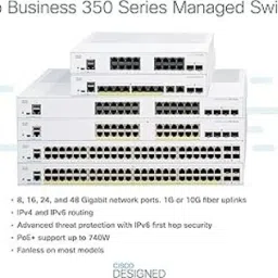 CISCO Business Cbs350-48t-4x Managed Switch ,48 Port Ge,4x10g Sfp+ (Cbs350-48t-4x) 8 Ports 1000 Mbps Network Switch image 3