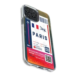 QUIX Paris Boarding Pass Soft TPU Back Cover for Apple iPhone 14 (Supports Wireless Charging, Multi Color) image 4