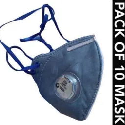 Premium Protection N95 Mask For Men Women Kids Anti Pollution Face Mask Breathable Face Mask With Adjustable Nose Clip Reusable Surgical Mask High Quality Mask Fabric Mask With Filter Multi Layer Cotton Washable Pollution Mask With Adjustable Head Loop Anti Virus Mask Pack of 10 Grey Mask Reusable, Washable-picture-0