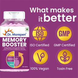 dr. morepen Memory, Focus & Mood Tablets With GABA, Ashwagandha & Chamomile For Brain Health image 2