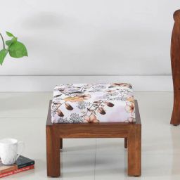 woodsworth from pepperfry Loire Foot Stool in Floral Print (Set of 2)-picture-6