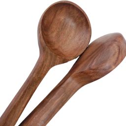 MEDIOM Handmade Wooden Serving and Cooking Spoon Kitchen Utensil Set of 2 Wooden Table Spoon, Serving Spoon, Measuring Spoon Set-3