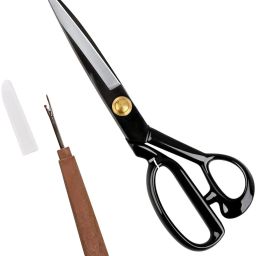 1pcs 9.5INCHES Tailor Scissor, Cutting Fabrics and 1ps Seam Riper,Set of 2 Scissors-image-39
