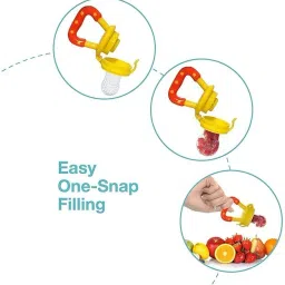 vadhavan BPA Free Squeeze Style Bottle Feeder with Dispensing Spoon and Fruit Feeder- Silicone image 2
