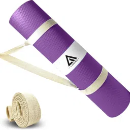 Yoga Mat 6mm | Exercise Mat for Gym/Home Workout Fitness | EVA Anti-Skid Material Purple 6 mm Yoga Mat-image-9