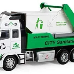 Die cast Metal City Sanitation Truck, Friction Powered Garbage Truck-picture-26