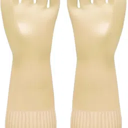 donizard Latex Rubber PVC Lined Elbow Length Hand Glove for Kitchen Dishwashing Cleaning Wet and Dry Disposable Glove Set-picture-31