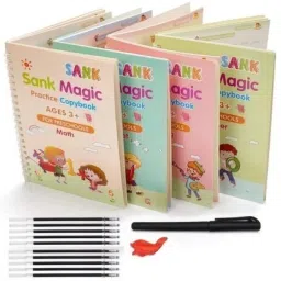Magic Practice Copybook (4 BOOK + 10 REFILL + 1 PEN + 1 GRIP) Reusable MagicBook-11