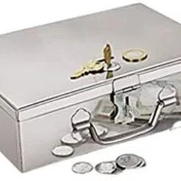 Storage Box Home, Office, Hotel, Bank Size-7 Inch with Lock & 2 key Safe Locker-image-14