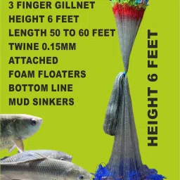 3 finger fishing net mud sinker Fishing Net-picture-27