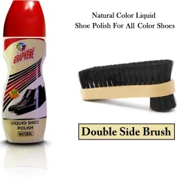 Oinic Natural Color Liquid Shoe Polish for All Shoe & Dual Side Shoe Brush. Leather, Synthetic Leather Shoe Liquid Polish-image-15