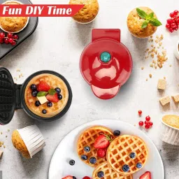 voordeel Mini Waffle Maker – Compact & Stylish (Red) Waffle Maker image 4