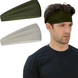 Mens Headband - Running Sweat Head Bands for Sports - Athletic Sweatbands Head Band-image-98
