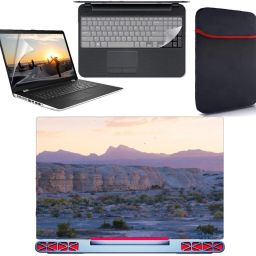 SDM nature wallpaper 4 in 1 combo pack with laptop skin sticker decal, laptop sleeve pouch, key guard, Screen protector all are laptop 15.6 inch Combo Set vinyl Laptop Decal 15.6 Combo Set 040 Combo Set-image-43