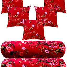 Microfibre Floral Bolster Pack of 7-image-35