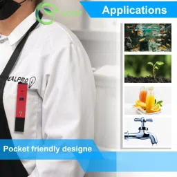rcsp ph meter for water testing digital LCD Manual calibration pocket size for lab, home, fishtank and agriculture Digital pH Meter image 2