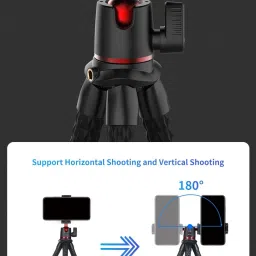 SURYAKUSH Tripod For Phone DSLR Camera Vlog Portable 2in1 Design Selfie Stick Tripod Monopod Kit, Tripod Kit, Tripod Ball Head image 4