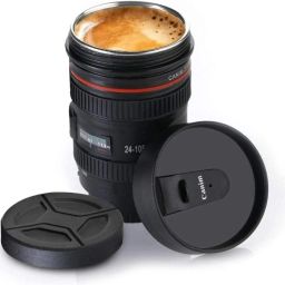 spirax Camera Lens Shaped Coffee Stainless Steel Coffee Mug-picture-8