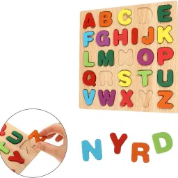 Creative 3D Wooden Educational learning A To Z English Alphabets Board Puzzle-image-9