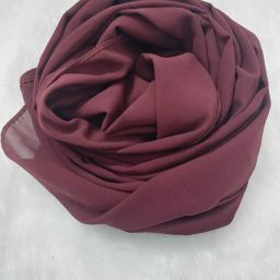 Solid Georgette Women Maroon Stole-image-19