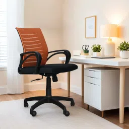 Bolt Ergonomic Office Chair Mid Back Lumbar Support Armrest 3-Year Warranty Fabric Office Arm Chair-image-27