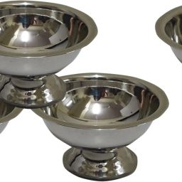 Stainless Steel Dessert Bowl Set of 4 Ice Cream Cups-image-0