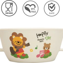 Lion Theme 1 PCS Bamboo Fiber Baby Feeding Utensils Bowl- Bamboo Fiber-31