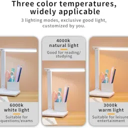 bhadiyadra empire Rechargeable LED Stand Desk Lamp | Modern Office Reading Table Light Study Lamp image 3