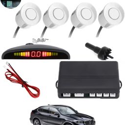 Car Reverse Parking White Sensor With Led Display/Buzzer-311 White 4Parking Sensor Increased Safety For Passengers Universal For Car-311 Parking Sensor-image-47