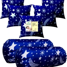 5 Cushion And 2 Microfibre Abstract Bolster Pack of 7-28