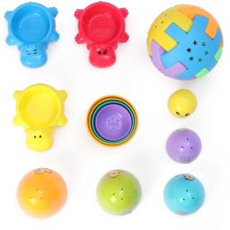 zokato Tripple Fun - 3 in 1 Gift Set with Bath Toys, Rattling Ball and Nesting Eggs image 5