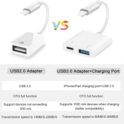 RuhZa USB Adapter for iPed/ifhone Lightning to USB Female Adapter Wired USB Lan Adapter compatible with Windows image 4