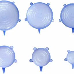 Set Of 6 Silicone Stretch Lid / Silicon Stretch lids for containers Stretchable 2.6 inch, 3.8 inch, 4.6 inch, 5.8 inch, 6.6 inch, 8.4 inch Lid Set-15