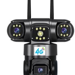 ELEKTRO WELT 4G FULL HD 6MP Three Lens Color Cctv Camera , IP66 Waterproof Motion Detection Security Camera-image-47